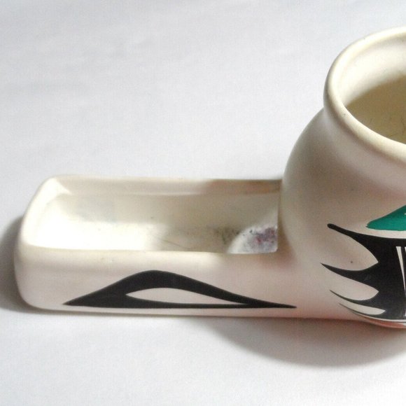Vintage SOUTHWESTERN Business Card Pen Pencil Holder New Mexico Pottery Jemez NM - Picture 8 of 10
